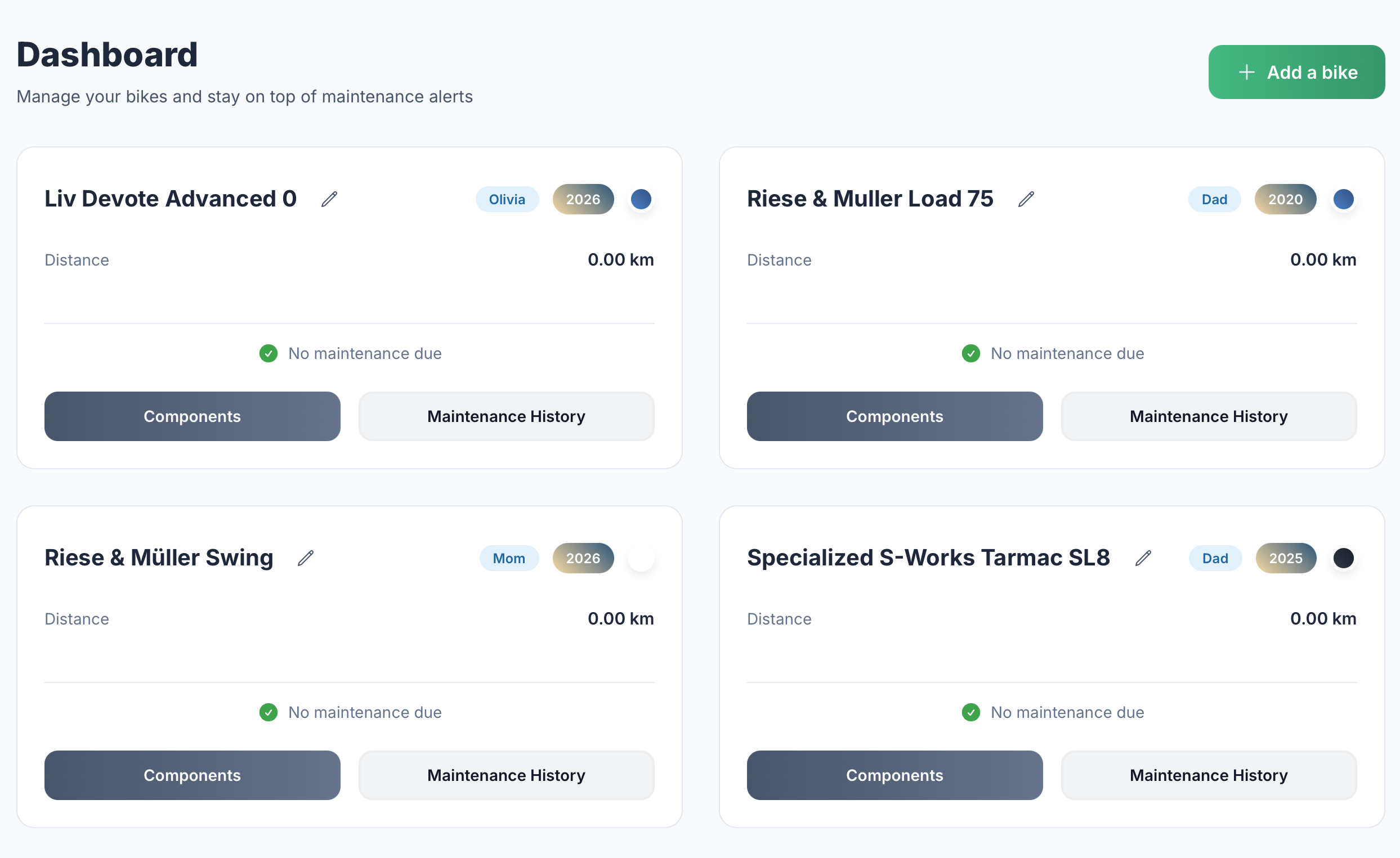 Family Mode: One Subscription, One Dashboard, All Your Household's Bikes